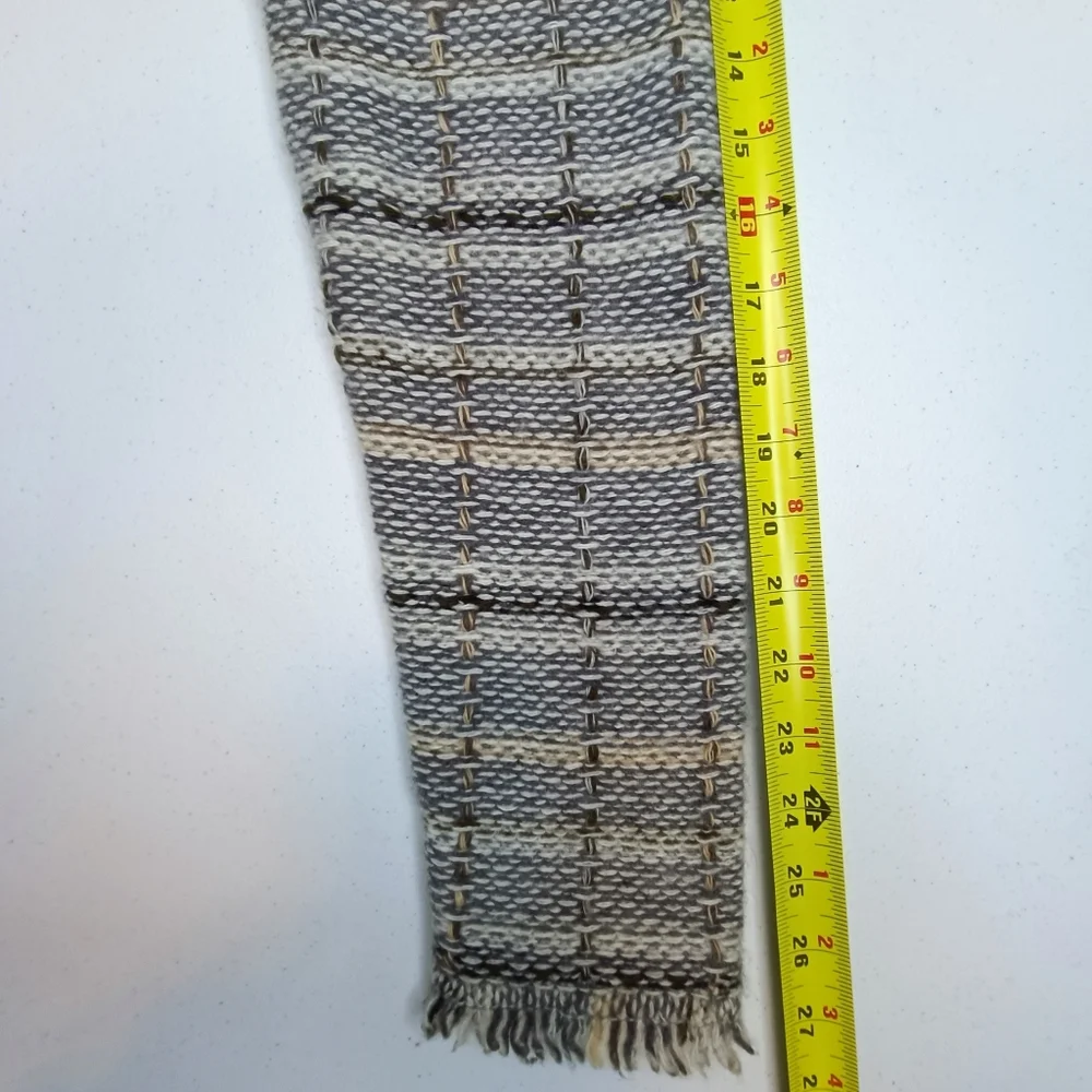 Banana Republic Gray Wool Angora Blend Fringed Cardigan Made In Hong Kong Size L - Picture 8 of 11